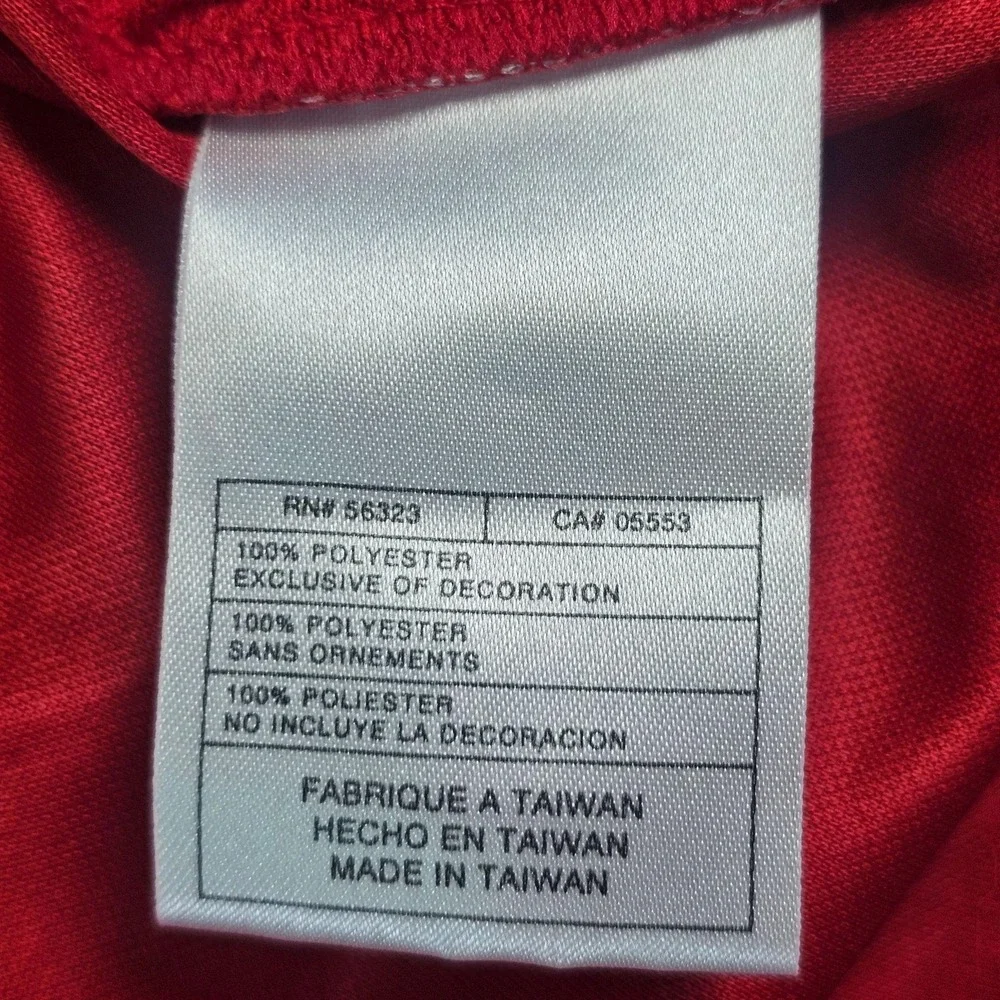Nike Dri Fit Mens 2XL Polo Shirt Red 1/4 Zip Tennis Short Sleeve Performance